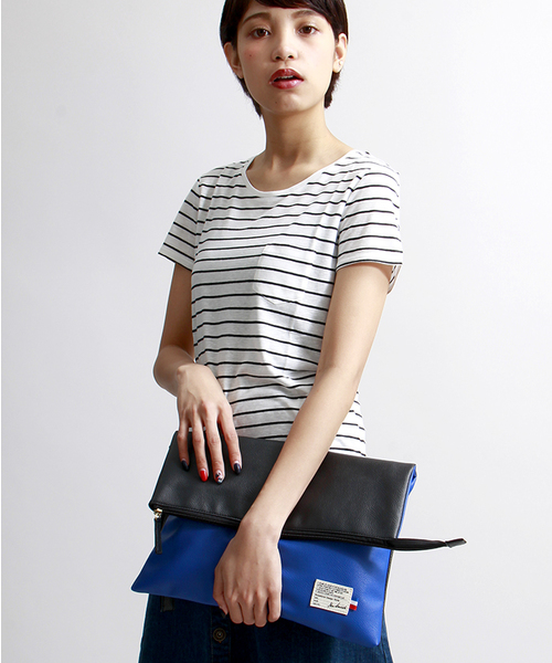 WEGO(ウィゴー)の「WEGO/口折れクラッチバッグ(クラッチバッグ・メンズ・ホワイト/ブラック/その他1/その他2・FREE)」の3枚目の写真