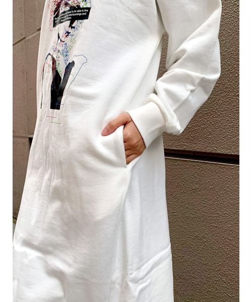 Kare/ME(カーミー)の「Kare/ME(カーミー)別注MY AD パーカーワンピース(ワンピース・レディース・ホワイト・FREE)」の3枚目の写真