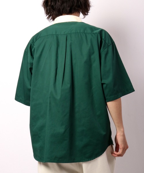 Limited Line Naive Magic(リミテッドラインナイーブマジック)の「TCツイル ワッペン付クレリック半袖ルーズワークシャツ(シャツ/ブラウス・メンズ・ホワイト/グリーン/サックスブルー/その他/ブラック・M/L)」の12枚目の写真