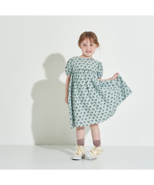 Lycee mine(リセマイン)の「コットンふりふりワンピース【デザイン2】(ワンピース・キッズ・ラベンダー/キナリ/ネイビー/エメラルド/ブラック/ベージュ/ライトブルー/アイボリー/マスタード・100cm/110cm/120cm/130cm/140cm)」の18枚目の写真