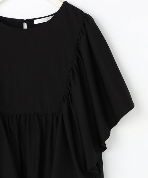 NICOLE white(ニコルホワイト)の「ペザント風フリルギャザーTEE(Tシャツ/カットソー・レディース・ブラック/イエロー/ブルー/レンガ・FREE)」の13枚目の写真