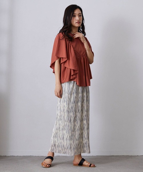 NICOLE white(ニコルホワイト)の「ペザント風フリルギャザーTEE(Tシャツ/カットソー・レディース・ブラック/イエロー/ブルー/レンガ・FREE)」の20枚目の写真