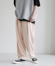 梨地バルーンタックセミワイドパンツ