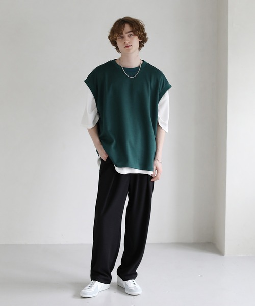 ETELIO（エテリオ）の「梨地バルーンタックセミワイドパンツ（その他パンツ・メンズ・オフホワイト/ブルー/ベージュ/ブラック/グリーン・S/M/L）」の6枚目の写真