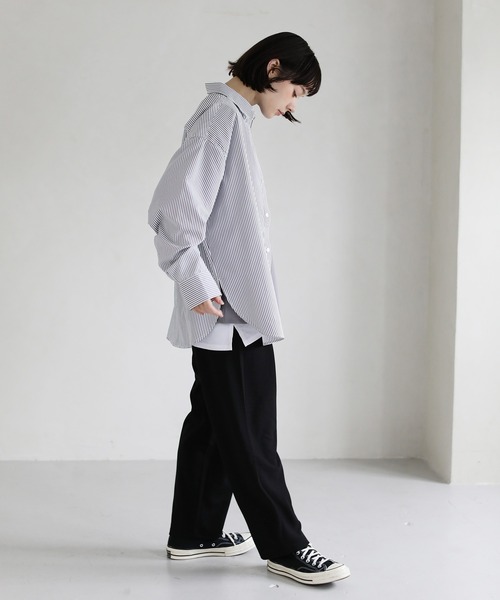 ETELIO（エテリオ）の「梨地バルーンタックセミワイドパンツ（その他パンツ・メンズ・オフホワイト/ブルー/ベージュ/ブラック/グリーン・S/M/L）」の9枚目の写真