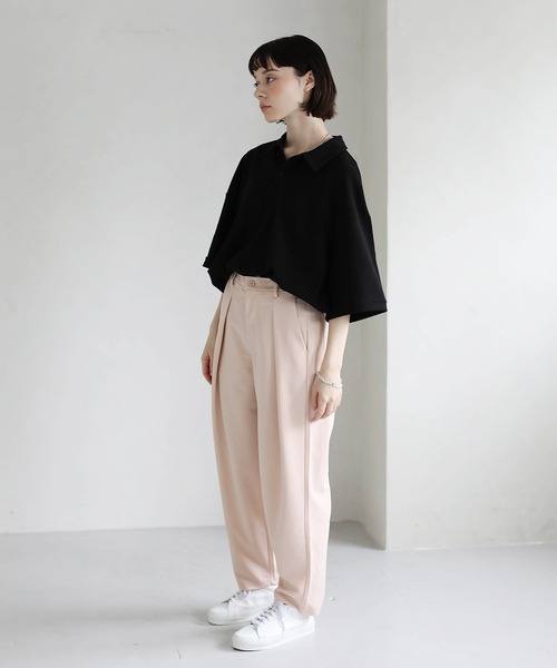 ETELIO（エテリオ）の「梨地バルーンタックセミワイドパンツ（その他パンツ・メンズ・オフホワイト/ブルー/ベージュ/ブラック/グリーン・S/M/L）」の13枚目の写真