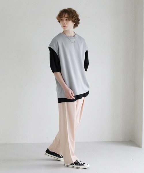 ETELIO（エテリオ）の「梨地バルーンタックセミワイドパンツ（その他パンツ・メンズ・オフホワイト/ブルー/ベージュ/ブラック/グリーン・S/M/L）」の11枚目の写真