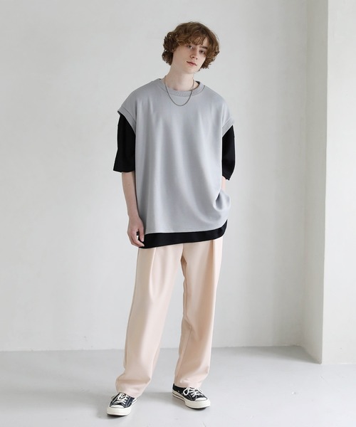 ETELIO（エテリオ）の「梨地バルーンタックセミワイドパンツ（その他パンツ・メンズ・オフホワイト/ブルー/ベージュ/ブラック/グリーン・S/M/L）」の12枚目の写真