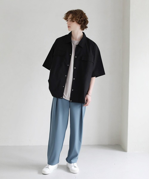 ETELIO（エテリオ）の「梨地バルーンタックセミワイドパンツ（その他パンツ・メンズ・オフホワイト/ブルー/ベージュ/ブラック/グリーン・S/M/L）」の16枚目の写真