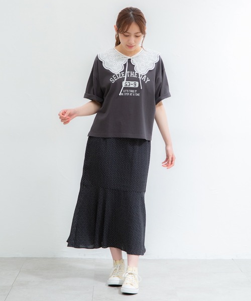 Honeys（ハニーズ）の「付け衿（綿レース）（付け襟・レディース・ブラック/ホワイト・FREE）」の3枚目の写真