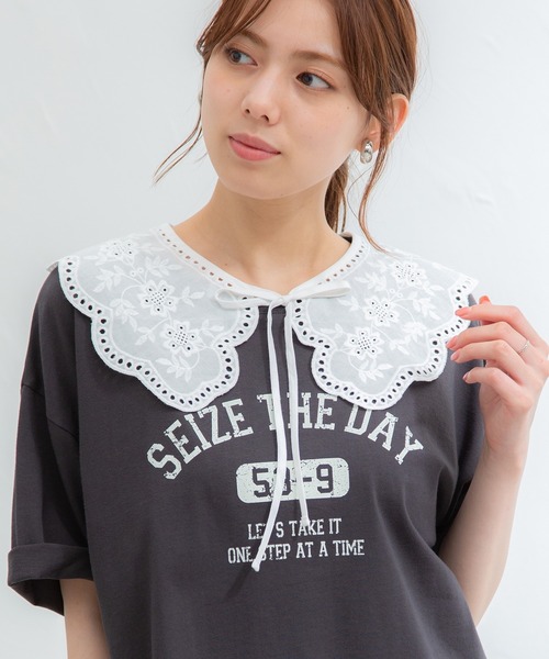 Honeys（ハニーズ）の「付け衿（綿レース）（付け襟・レディース・ブラック/ホワイト・FREE）」の5枚目の写真