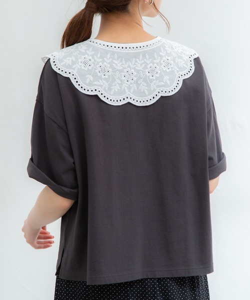 Honeys（ハニーズ）の「付け衿（綿レース）（付け襟・レディース・ブラック/ホワイト・FREE）」の8枚目の写真