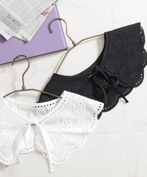 Honeys（ハニーズ）の「付け衿（綿レース）（付け襟・レディース・ブラック/ホワイト・FREE）」の22枚目の写真