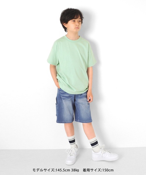 GLAZOS（グラソス）の「天竺・ドロップショルダーBIGロゴバックプリント半袖Tシャツ（Tシャツ/カットソー・キッズ・ライトグリーン/パープル/オフホワイト・160cm/130cm/150cm/140cm/170cm）」の14枚目の写真