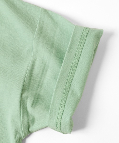 GLAZOS（グラソス）の「天竺・ドロップショルダーBIGロゴバックプリント半袖Tシャツ（Tシャツ/カットソー・キッズ・ライトグリーン/パープル/オフホワイト・160cm/130cm/150cm/140cm/170cm）」の13枚目の写真