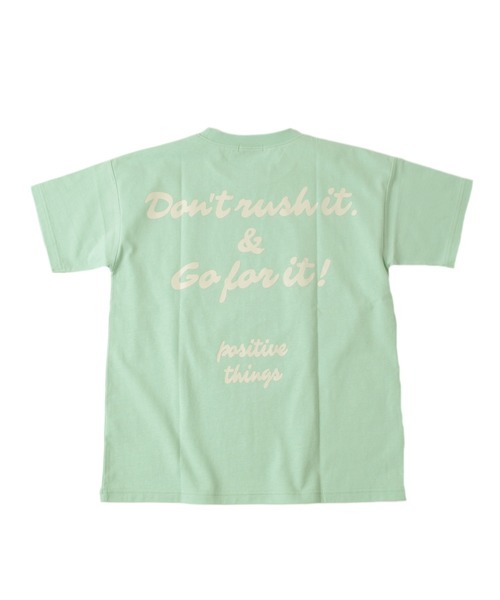 GLAZOS（グラソス）の「天竺・ドロップショルダーBIGロゴバックプリント半袖Tシャツ（Tシャツ/カットソー・キッズ・ライトグリーン/パープル/オフホワイト・160cm/130cm/150cm/140cm/170cm）」の15枚目の写真