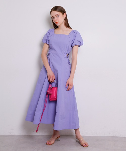 Seemi. byNICECLAUP（ シーミーバイナイスクラップ）の「Seemi　ロングヘルシーワンピース（ワンピース・レディース・ブラック/パープル/パープル系その他・FREE）」の3枚目の写真