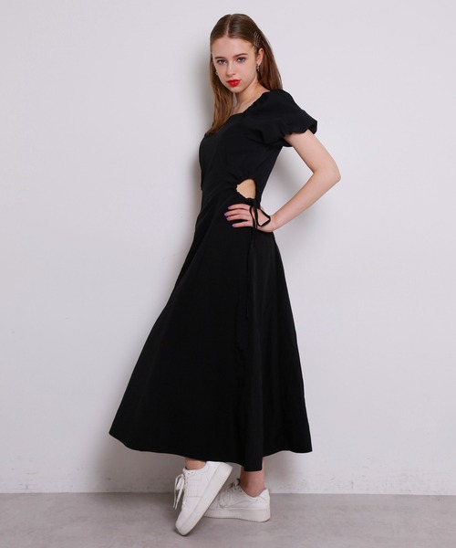 Seemi. byNICECLAUP（ シーミーバイナイスクラップ）の「Seemi　ロングヘルシーワンピース（ワンピース・レディース・ブラック/パープル/パープル系その他・FREE）」の7枚目の写真