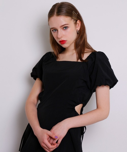 Seemi. byNICECLAUP（ シーミーバイナイスクラップ）の「Seemi　ロングヘルシーワンピース（ワンピース・レディース・ブラック/パープル/パープル系その他・FREE）」の9枚目の写真