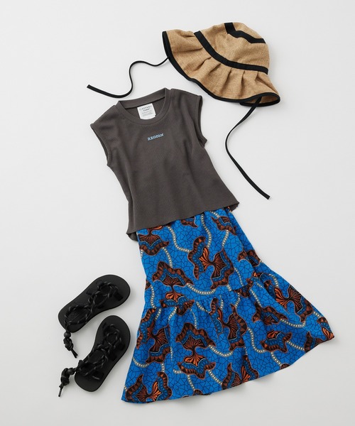 CIAOPANIC TYPY（チャオパニックティピー）の「▽【KIDS】ワッフルロゴ刺繍タンクトップ（タンクトップ・キッズ・チャコールグレー/ピンク/オレンジ/グリーン/グレー系その他・SMALL/MEDIUM/LARGE/X-LARGE/XX-LARGE）」の16枚目の写真