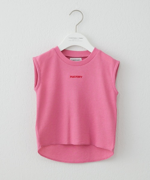CIAOPANIC TYPY（チャオパニックティピー）の「▽【KIDS】ワッフルロゴ刺繍タンクトップ（タンクトップ・キッズ・チャコールグレー/ピンク/オレンジ/グリーン/グレー系その他・SMALL/MEDIUM/LARGE/X-LARGE/XX-LARGE）」の14枚目の写真