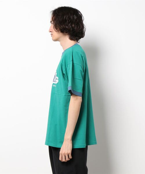 Right-on（ライトオン）の「ロゴリンガーＴシャツ（Tシャツ/カットソー・メンズ・ホワイト/ブルー/グリーン/ダークグレー・M/L）」の5枚目の写真