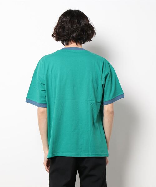 Right-on（ライトオン）の「ロゴリンガーＴシャツ（Tシャツ/カットソー・メンズ・ホワイト/ブルー/グリーン/ダークグレー・M/L）」の6枚目の写真