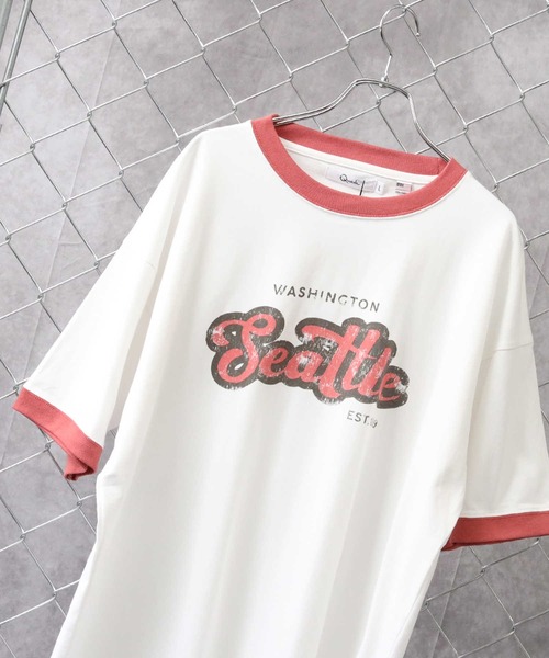Right-on（ライトオン）の「ロゴリンガーＴシャツ（Tシャツ/カットソー・メンズ・ホワイト/ブルー/グリーン/ダークグレー・M/L）」の2枚目の写真