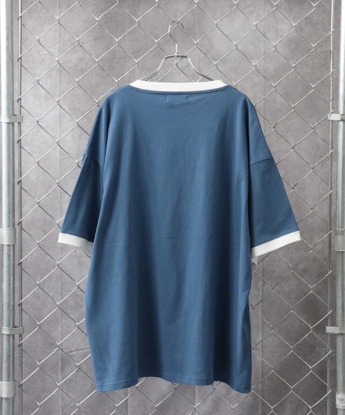 Right-on（ライトオン）の「ロゴリンガーＴシャツ（Tシャツ/カットソー・メンズ・ホワイト/ブルー/グリーン/ダークグレー・M/L）」の10枚目の写真