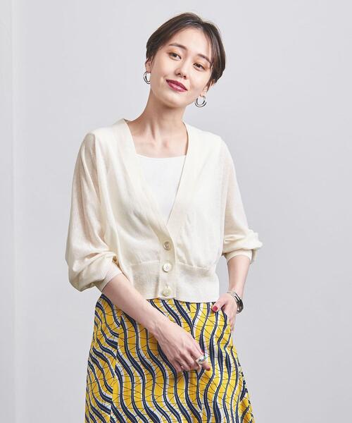 UNITED ARROWS（ユナイテッドアローズ）の「C/LI/N ドルマンスリーブ カーディガン（カーディガン/ボレロ・レディース・ブラック/ブラウン/オフホワイト・FREE）」の2枚目の写真