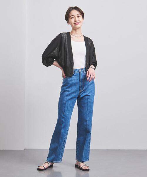 UNITED ARROWS（ユナイテッドアローズ）の「C/LI/N ドルマンスリーブ カーディガン（カーディガン/ボレロ・レディース・ブラック/ブラウン/オフホワイト・FREE）」の7枚目の写真