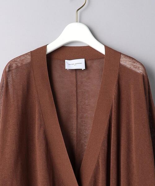 UNITED ARROWS（ユナイテッドアローズ）の「C/LI/N ドルマンスリーブ カーディガン（カーディガン/ボレロ・レディース・ブラック/ブラウン/オフホワイト・FREE）」の9枚目の写真