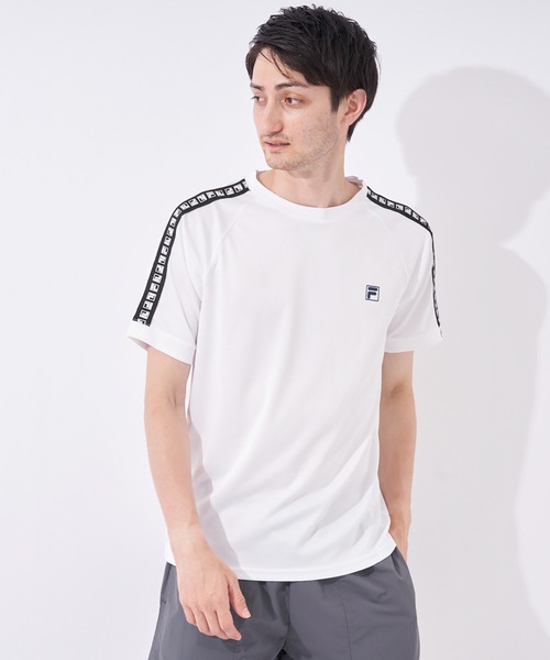 FILA(フィラ)の「【FILA:フィラ】冷感メッシュ半袖Tシャツ(Tシャツ/カットソー・メンズ・ホワイト/ブラック/グレー・MEDIUM/LARGE/X-LARGE)」の1枚目の写真