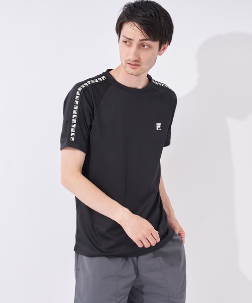 FILA(フィラ)の「【FILA:フィラ】冷感メッシュ半袖Tシャツ(Tシャツ/カットソー・メンズ・ホワイト/ブラック/グレー・MEDIUM/LARGE/X-LARGE)」の2枚目の写真