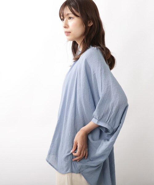 DRESKIP（ドレスキップ）の「◆【2点セット】ドルマンブラウス×タンク（その他トップス・レディース・ネイビー/ライトブルー/ライトベージュ・02/03）」の19枚目の写真