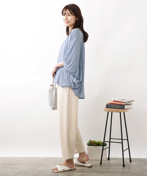 DRESKIP（ドレスキップ）の「◆【2点セット】ドルマンブラウス×タンク（その他トップス・レディース・ネイビー/ライトブルー/ライトベージュ・02/03）」の9枚目の写真