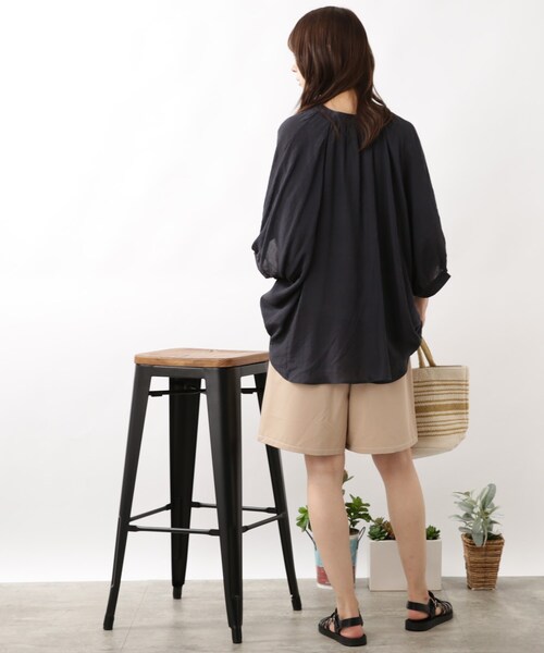 DRESKIP（ドレスキップ）の「◆【2点セット】ドルマンブラウス×タンク（その他トップス・レディース・ネイビー/ライトブルー/ライトベージュ・02/03）」の10枚目の写真