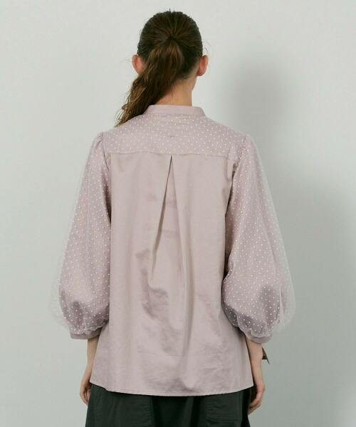 FRAPBOIS(フラボア)の「ソフトチュール ブラウス(シャツ/ブラウス・レディース・ラベンダー/ネイビー・0/1)」の8枚目の写真