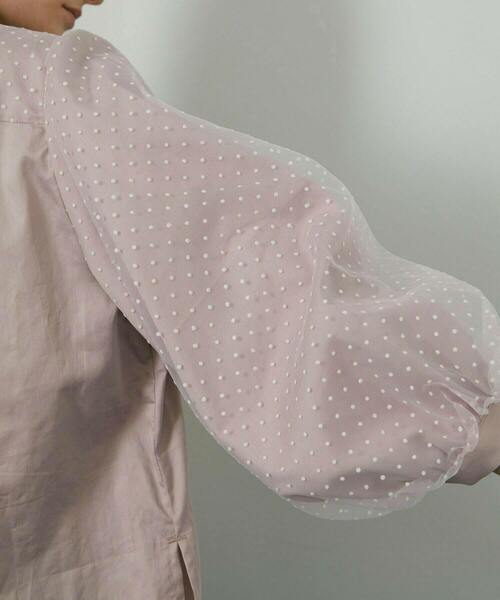 FRAPBOIS(フラボア)の「ソフトチュール ブラウス(シャツ/ブラウス・レディース・ラベンダー/ネイビー・0/1)」の6枚目の写真