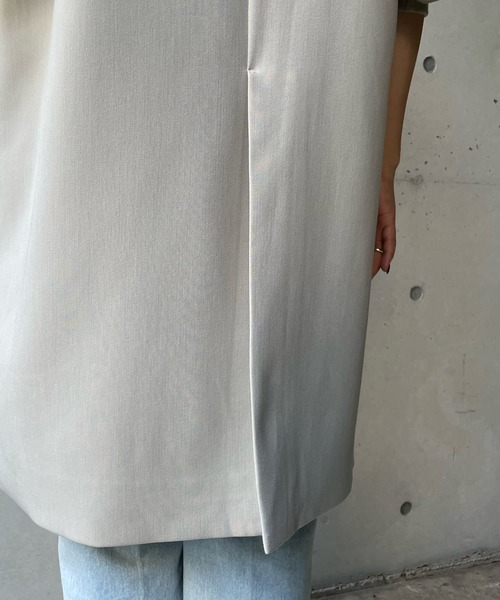 DouDou(ドゥドゥ)の「ノーカラーロングジレ(ベスト・レディース・ブラック/ベージュ/キャメル・FREE)」の7枚目の写真