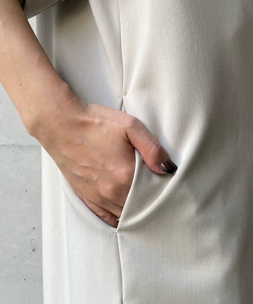 DouDou(ドゥドゥ)の「ノーカラーロングジレ(ベスト・レディース・ブラック/ベージュ/キャメル・FREE)」の10枚目の写真