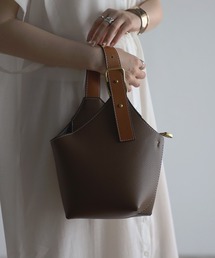 Bonjour Sagan | 【2022 S/S 新作】ステッチデザインバケットバッグ(ハンドバッグ)
