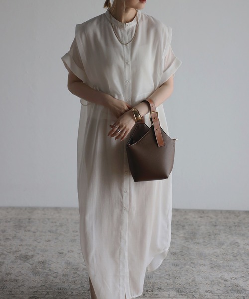 Bonjour Sagan（ボンジュールサガン）の「ステッチデザインバケットバッグ（ハンドバッグ・レディース・ブラック/ブラウン/アイボリー・FREE）」の18枚目の写真