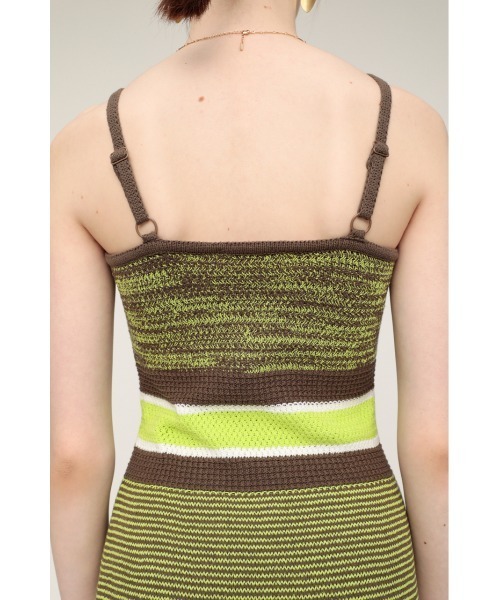 SLY（スライ）の「MIX COLOR KNIT CAMI OP ミックスカラー