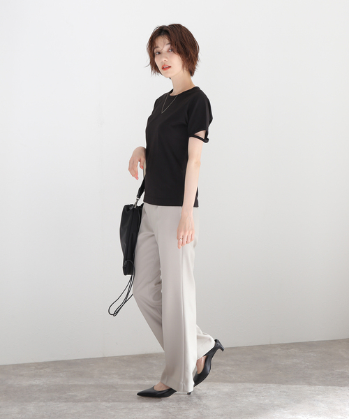 Noble(ノーブル)の「【LAURENCE BRAS】スリーブカットTシャツ(Tシャツ/カットソー・レディース・ブラック・SMALL)」の3枚目の写真