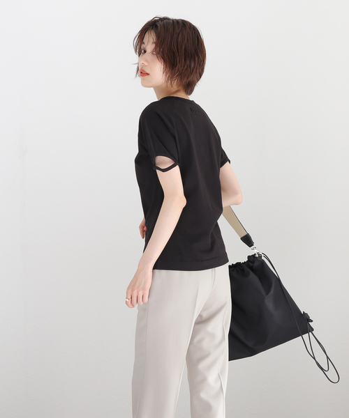 Noble(ノーブル)の「【LAURENCE BRAS】スリーブカットTシャツ(Tシャツ/カットソー・レディース・ブラック・SMALL)」の4枚目の写真