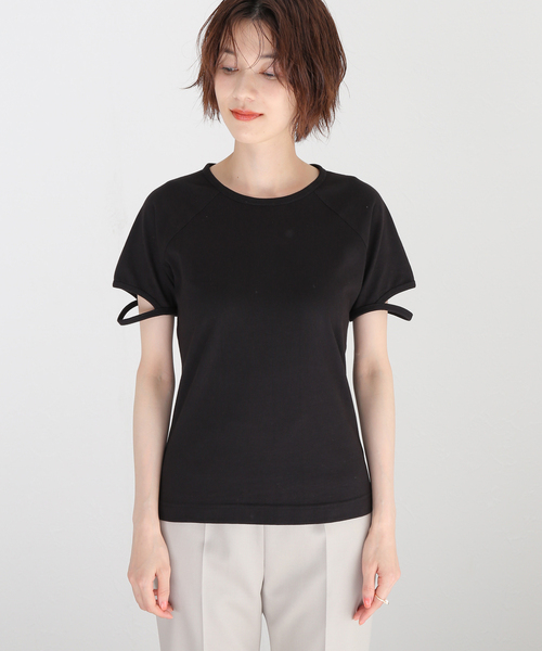 Noble(ノーブル)の「【LAURENCE BRAS】スリーブカットTシャツ(Tシャツ/カットソー・レディース・ブラック・SMALL)」の5枚目の写真
