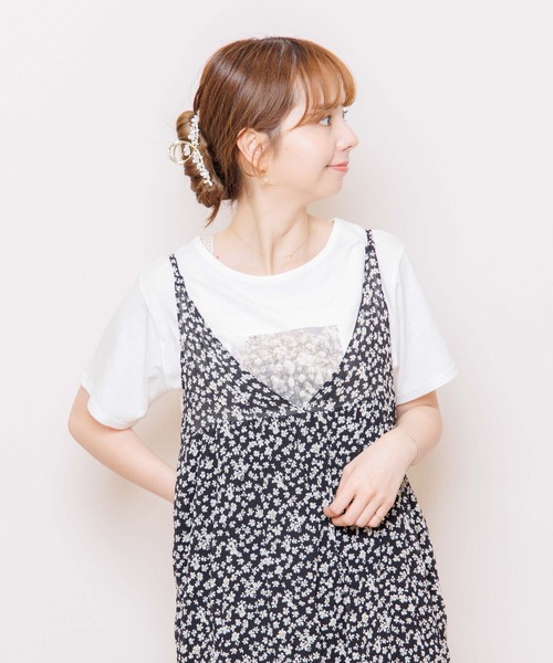 flower（フラワー）の「ブリージーフラワーワンピース（ワンピース・レディース・ブラック/ベージュ/グリーン・FREE）」の11枚目の写真