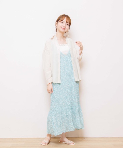 flower（フラワー）の「ブリージーフラワーワンピース（ワンピース・レディース・ブラック/ベージュ/グリーン・FREE）」の18枚目の写真