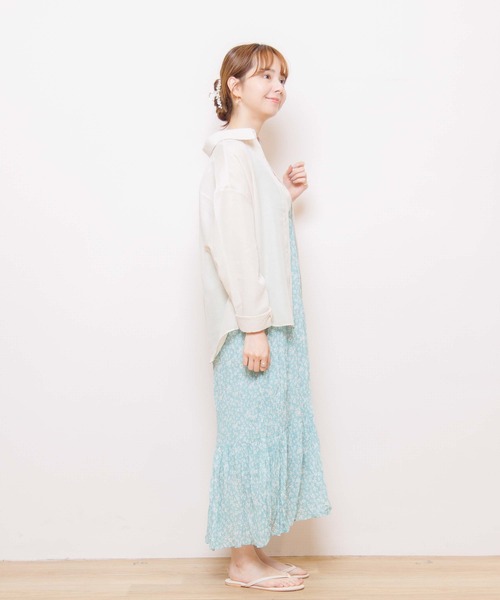 flower（フラワー）の「ブリージーフラワーワンピース（ワンピース・レディース・ブラック/ベージュ/グリーン・FREE）」の19枚目の写真